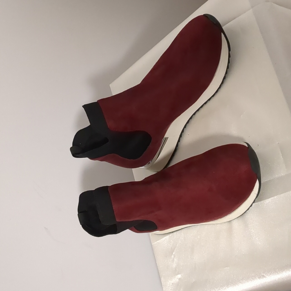 KENNETH COLE REACTION Women's Burgundy Ankle Boots/Sneakers